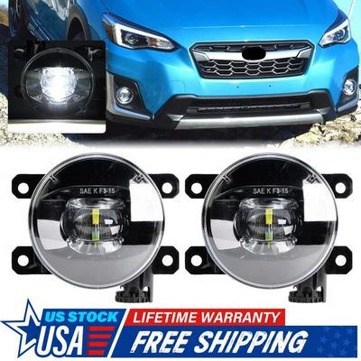 Luces antiniebla LED blancas para parachoques 2 piezas para Subaru Forester XV Crosstrek 2014-2020 Foto 1 de 4
