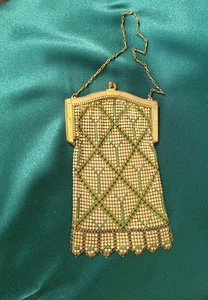 Borsa/borsa vintage Art Decò ** in rete smaltata ** epoca flapper anni '20 - Foto 1 di 6