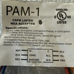 Air Products and Controls Multi-Voltage Relay Module 10A 24VDC/24VAC/120VAC Coil - Picture 1 of 6