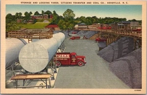 1940er ASHEVILLE, North Carolina LEINEN Postkarte "CITIZENS TRANSFER & COAL CO." - Bild 1 von 2