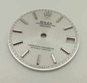 ROLEX MIDSIZE 68274 & 68279 UHR SILBER TEXTUR ZIFFERBLATT 24 MM (NOS & ORIGINAL) - Bild 1 von 8