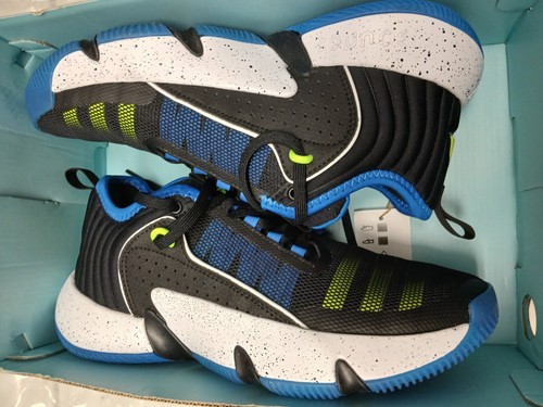 Taglia 7 Adidas Trae Unlimited Nero Lucido Blu Limone Uccellino