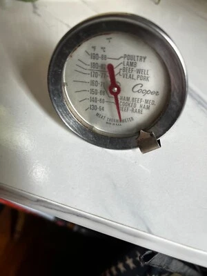 Cooper 肉类温度计(复古)- 温度范围 130 至 190°F(美国制造) — 第 1/4 张图片