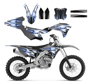 KX250f KXF250 2017 2019 kit de gráficos para Kawasaki #1500 azul - Imagen 1 de 2