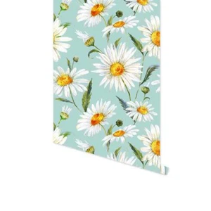 Blue Background Daisy Peel&Stick Removable Wallpaper Self-Adhesive Wallpaper#188 - Picture 1 of 11