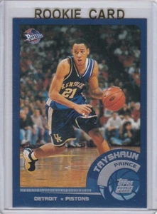 TAYSHAUN PRINCE 2002 Topps ROOKIE CARD Basketball RC Detroit Pistons NBA CHAMPS - Picture 1 of 2