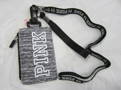 RARE Victoria Secret Pink WALLET STUDENT ID KEY CHAIN CASE BADGE HOLDER LANYARD - Image 1 of 3