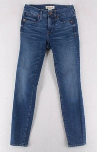 Madewell 8" Skinny Girls Size 24 Medium Indigo Wash Bootcut Low Rise Tapered Leg - Picture 1 of 11