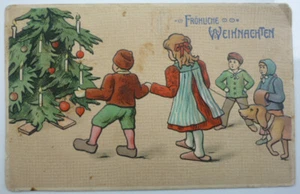 POSTKARTE FRÖHLICHE WEIHNACHTEN PRÄGEKARTE vor 1918 selten - Picture 1 of 2