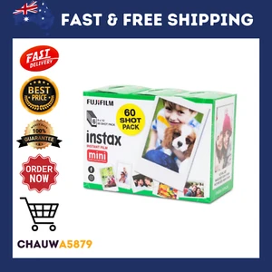 Fujifilm instax mini Film - White (60 pack) | FREE SHIPPING | NEW AU - Picture 1 of 1