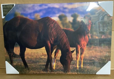 Denver Bryan Mare and Foal Canvas Print By Big Sky Carvers Demdaco Art - Image 1 of 3