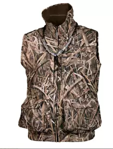 DRAKE WATERFOWL MST FLEECE LINED REFUGE HS VEST SHADOW GRASS BLADES SIZE LARGE - Picture 1 of 1