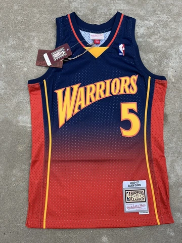 NWT Mitchell & Ness Hardwood Classics Baron Davis Golden State Warriors Jersey Cover