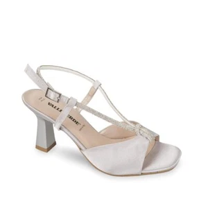 VALLEVERDE 28463 Sandale Zeremonie Schuhe Absatz Damen Silber - Bild 1 von 1