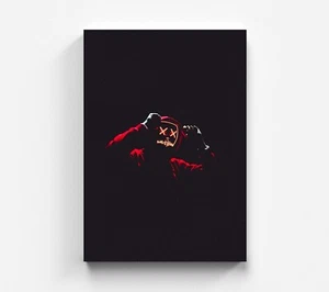 Neonlicht Rod Leinwandbilder Neonmaske Wandbild Gaming Leinwand Maske Bild - Bild 1 von 5