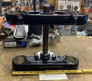 Triple Trees Front Fork Harley Dyna Superglide Low Street bob OEM Black FXD 49MM - Picture 1 of 8