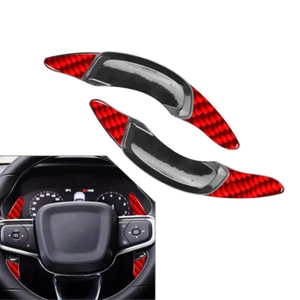 2x Red Steering Wheel Shift Paddle Extension For Volvo XC40 2019-2023 - Picture 1 of 9
