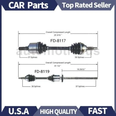 Eje delantero CV 2x TrakMotive para Ford Freestyle 2005 2006 2007 Foto 1 de 3