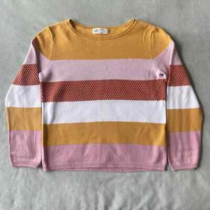 H&M Fine Knit Girls Multi-Color Sweater Size 6/7 - Picture 1 of 3