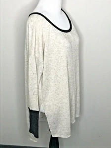 Pull tunique femme Entro gris ivoire col rond LS haut grande chemise - Photo 1/7