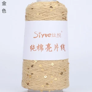 50g/roll Sequin Cotton Yarn Knit and Crochet Hats Bags Craft Thread Sewing Trims - Picture 1 of 63