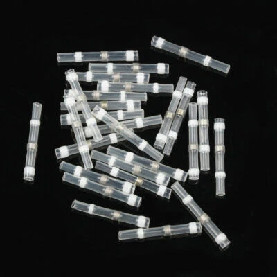 50Pcs 26-24AWG Waterproof Solder Seal Heat Shrink Wire Butt Connectors Terminals - Image 1 of 4