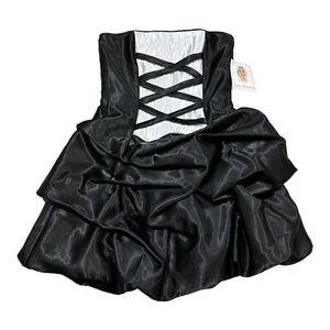 NWT Jessica McClintock Gunne Sax Prom Dress Juniors 7 Mini Bubble Black White - Picture 1 of 10