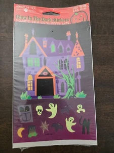 AMERICAN GREETING CARDS Forget Me Not Halloween Glow In The Dark Stickers VTG - Picture 1 of 3