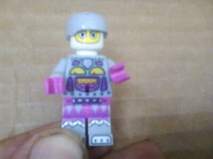 Lego Mini Figure Pink Alien Grey Hat - Picture 1 of 3