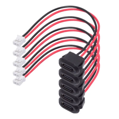 CY 5pcs Latch Mount Type Pitch=2.0mm Type C Female Socket to 2Pin DIY OEM Cable - Image 1 of 4