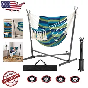 Sturdy Outdoor Swing Chair with Height Adjustment - Max Load 450 lbs, Easy Setup - Picture 1 of 10