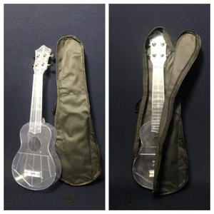 21" Fuykan Clear Soprano Ukulele, Transparent, Light-Weight w/Bag,Pick |UK11 CL| - Picture 1 of 13