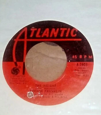 Aretha Franklin ‎– The Weight / Tracks Of My Tears STILL SEALED 45rpm - Image 1 of 3