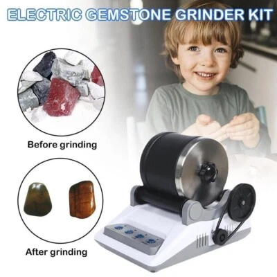 Professional Advanced Rock Tumbler Kit Rough Gemstones Grits GX Polishing - Image 1 of 4