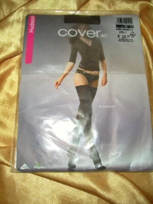 Hudson Cover blickdichte halterlose Strümpfe Gr. 35-37 dkl.braun Stay Ups OVP - Bild 1 von 2