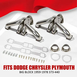 US Stock Exhaust Headers For Dodge Chrysler Plymouth Big Block 1959-1978 373-440 - Picture 1 of 23