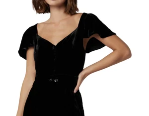 Joie Women's Viscose Silk Juniper Velvet Top Shirt Size 6 New $198 - Picture 1 of 7