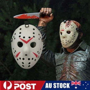 Jason Voorhees Hockey Mask Friday The 13th Cosplay New Adult One Size Halloween - Picture 1 of 16