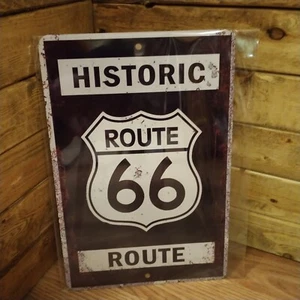 Historic Route 66 Metal Poster Sign - Replica Design - Picture 1 of 3