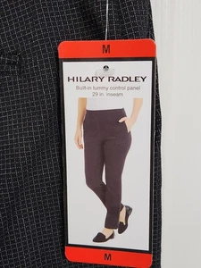 NWTS BLK Hilary Radley Heavier Textured Built-In Tummy Control Pants Women's M - Picture 1 of 17