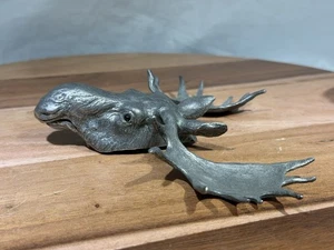 Anne at Home Pewter Moose Cabinet Door Pull  7.5” X 6” - Picture 1 of 8