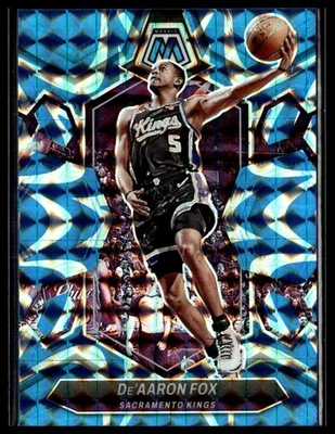 2023-24 Panini Mosaic 163 De'Aaron Fox Sacramento Kings Reactive Blue - Image 1 of 2