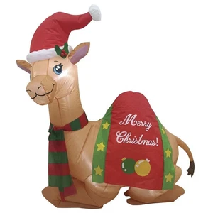 4 Ft LED Sitting Camel Inflatable Christmas Nativity Scene Holiday Decor New - Picture 1 of 8