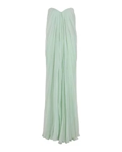 Alexander McQueen Womens Draped Bustier Chiffon Dress - Picture 1 of 3