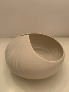 Seltene Art Deco Vintage Matte Lenox Vase / Schale weiß/creme ~ Made in USA - Bild 1 von 10