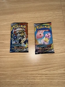 2x Cosmic Eclipse Booster Sleeve Sealed Sun N Moon - Picture 1 of 2