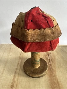 Leather Amusement Park Souvenir Pin Hat Badges Tokens Fairs Boy Scout 50-60's - Picture 1 of 14