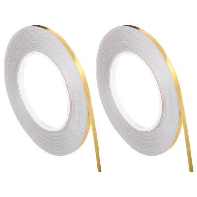 2 rollos de papel de aluminio autoadhesivo azulejo pegatina 0,2 pulgadas x 55 yardas decoración hueco dorado Foto 1 de 4