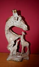 Cara de jirafa abstracta con niños Escultura decorativa de jirafa II...