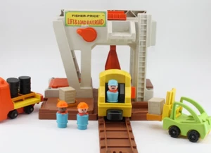 Lift & Rail - Altes Spielzeug Figuren Vintage Set #943 Fischer Fisher Price 1973 - Bild 1 von 4